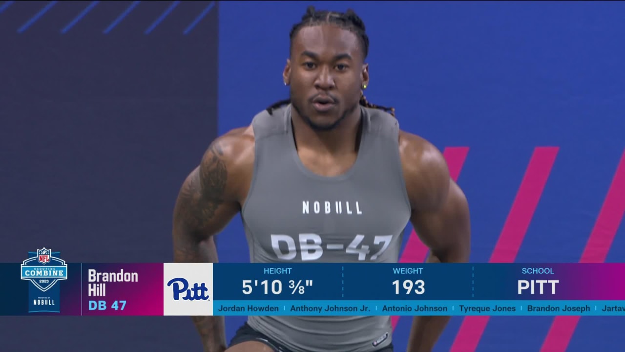 S Brandon Hill (Pittsburgh) Runs a 4.43-Second 40-Yard Dash at 2023 NFL ...