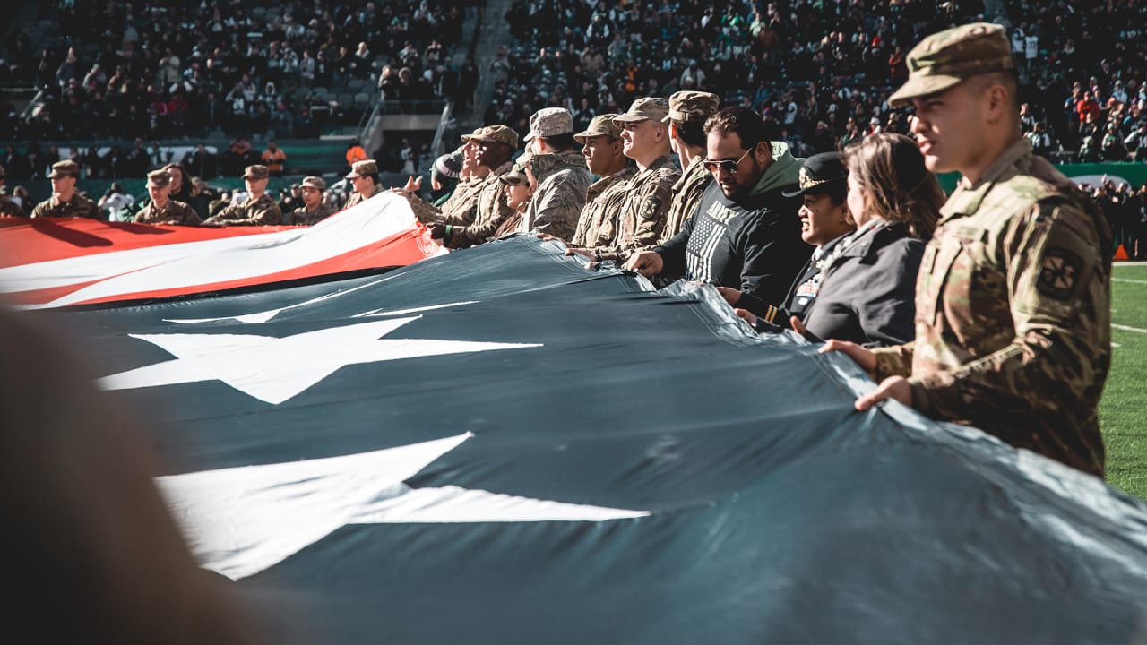 New York Jets pay tribute to America's military, veterans with annual  Salute to Service game