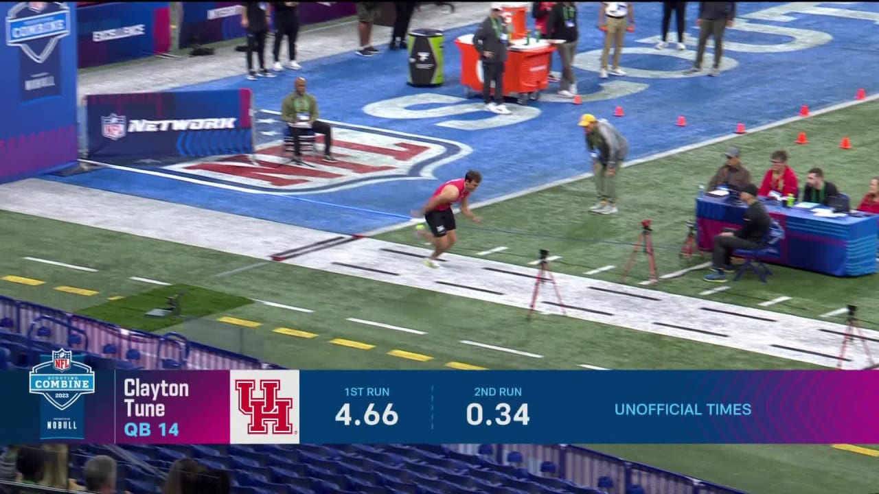 QB Clayton Tune (Houston) Runs a 4.64Second 40Yard Dash at the 2023