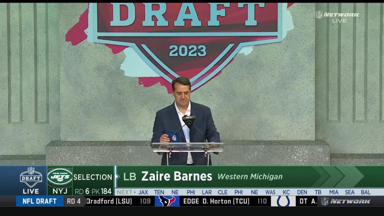 2023 NFL draft: Jets pick Western Michigan linebacker Zaire Barnes