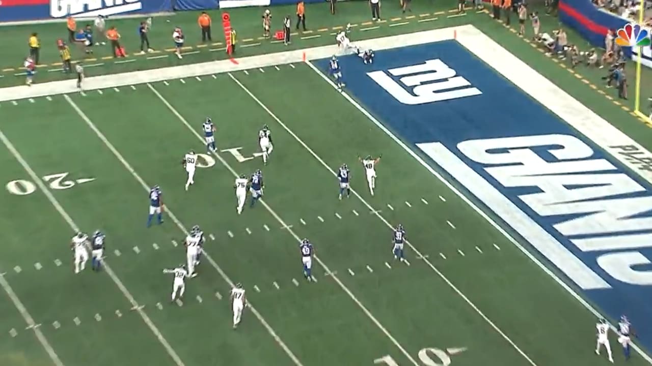 Watch: Brandin Echols records pick-six vs. Giants