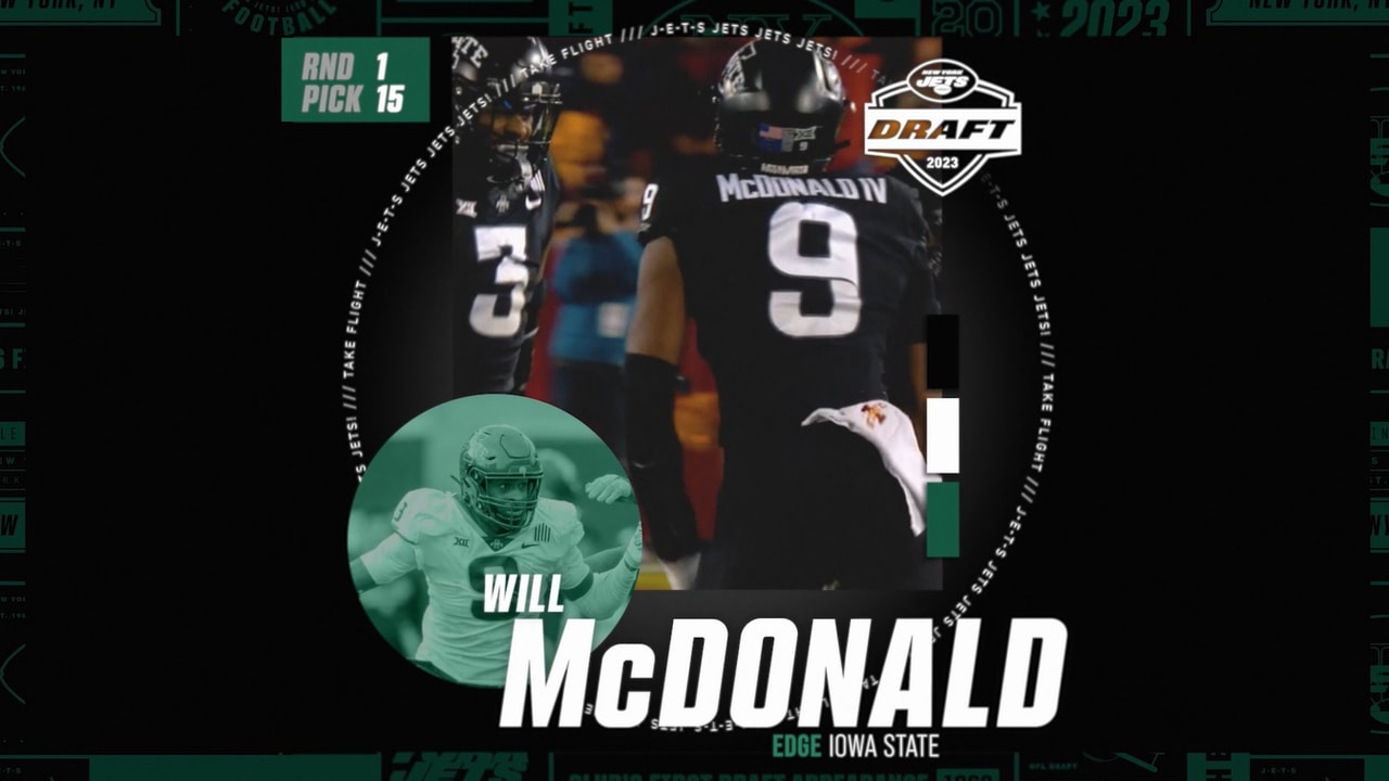 Get first-round pick Will McDonald NY Jets jerseys on Fanatics