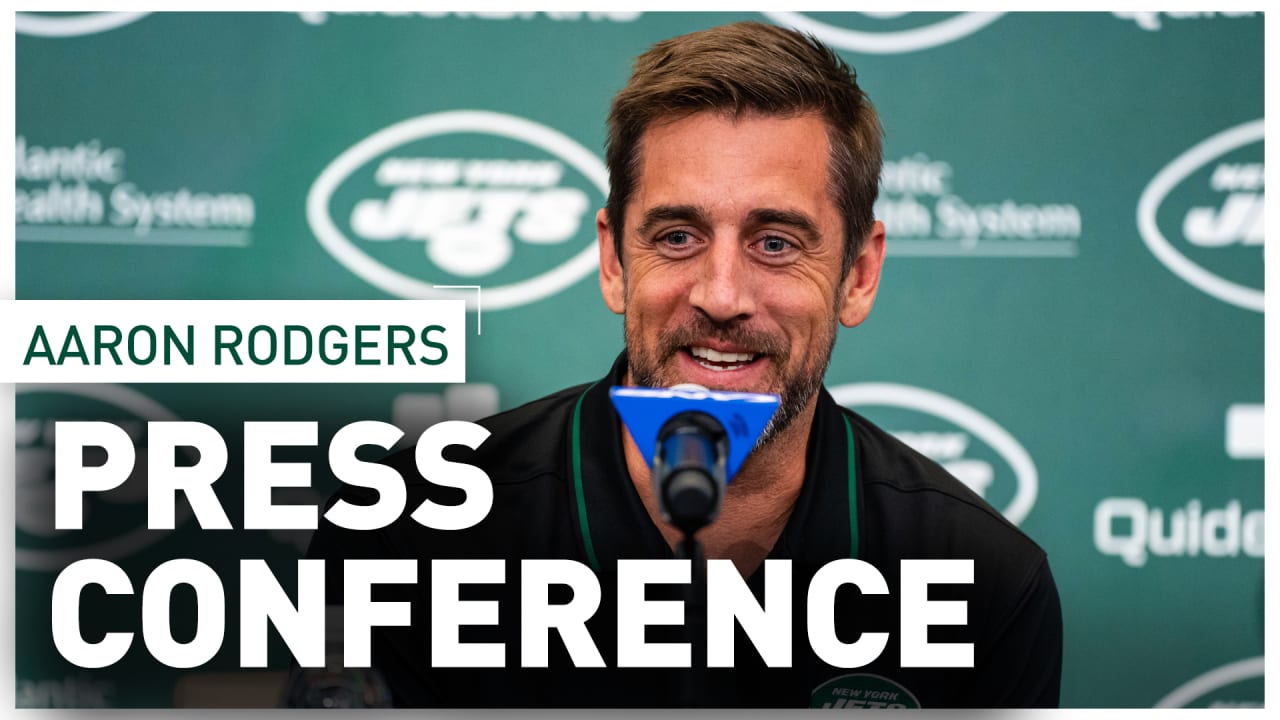 Aaron Rodgers press conference with New York Jets, Woody Johnson