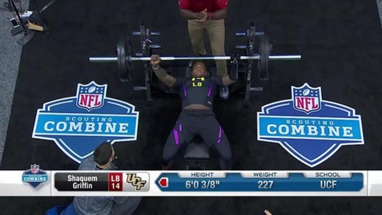 Ucf Linebacker Shaquem Griffin Puts Up 20 Reps On The Bench Press