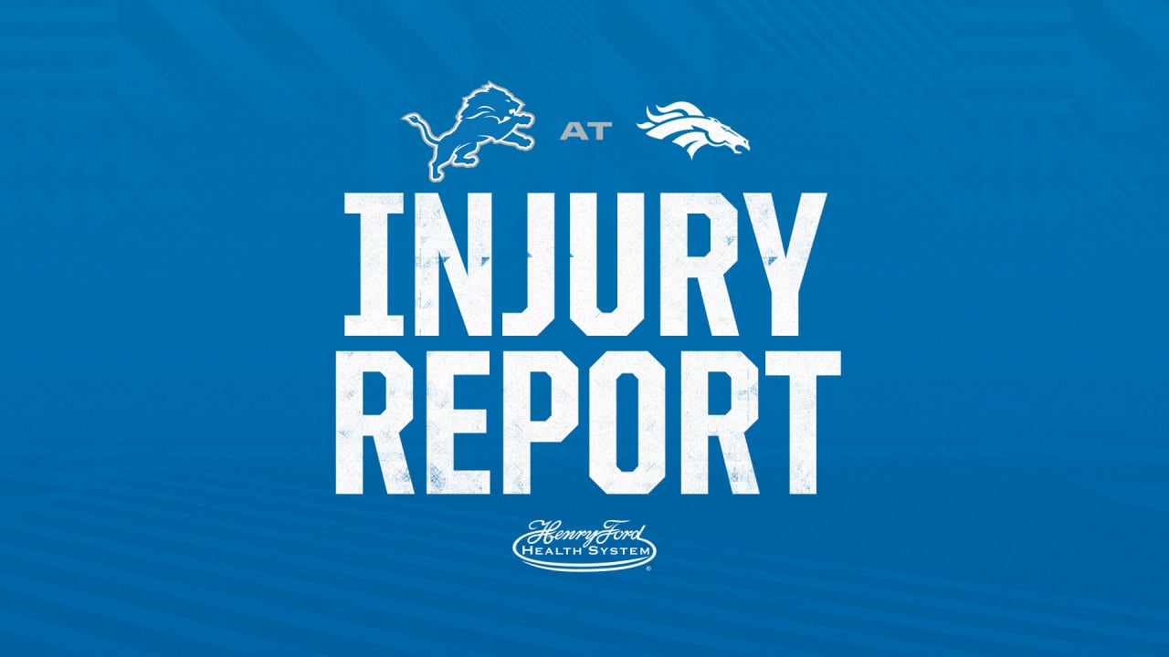 Denver Broncos vs. Detroit Lions injury report: Thursday - Mile High Report