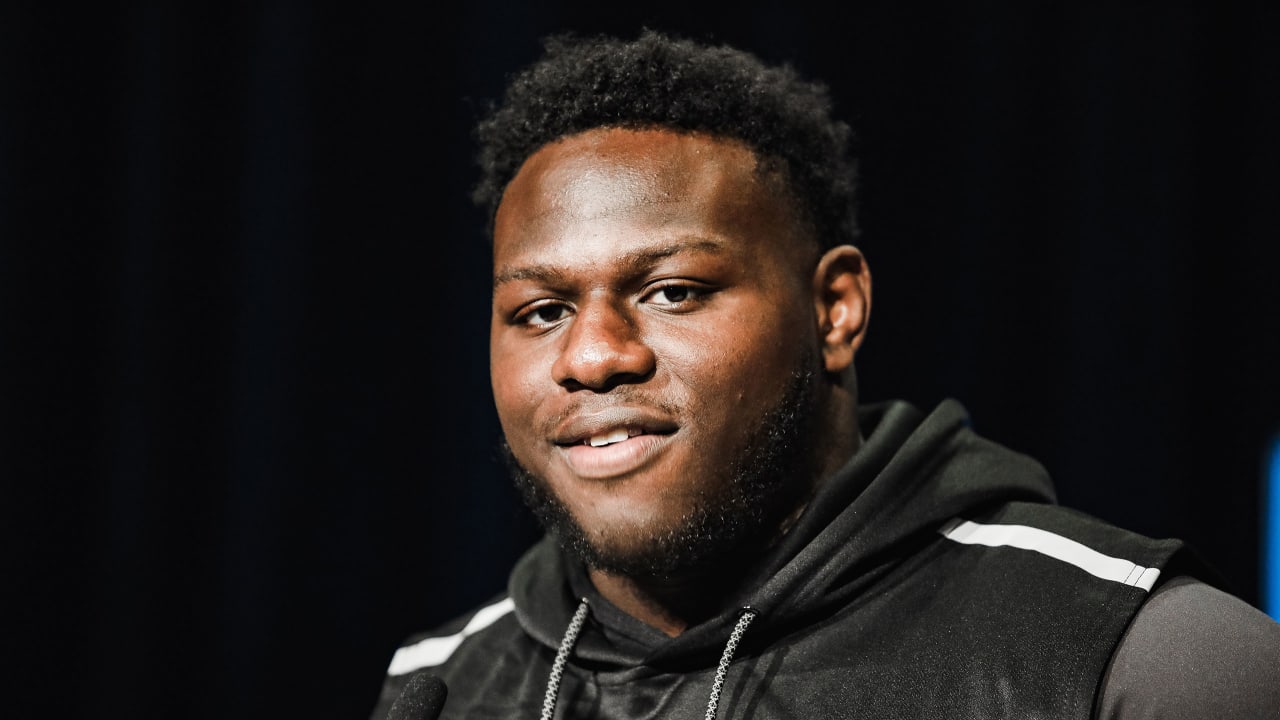 OL Evan Neal (Alabama) NFL Combine Press Conference