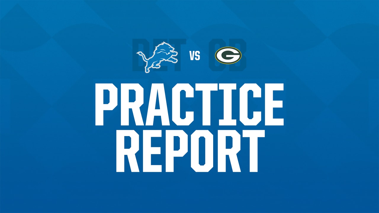 Detroit Lions Vs Green Bay Packers Week 18 Practice Report: Thursday ...