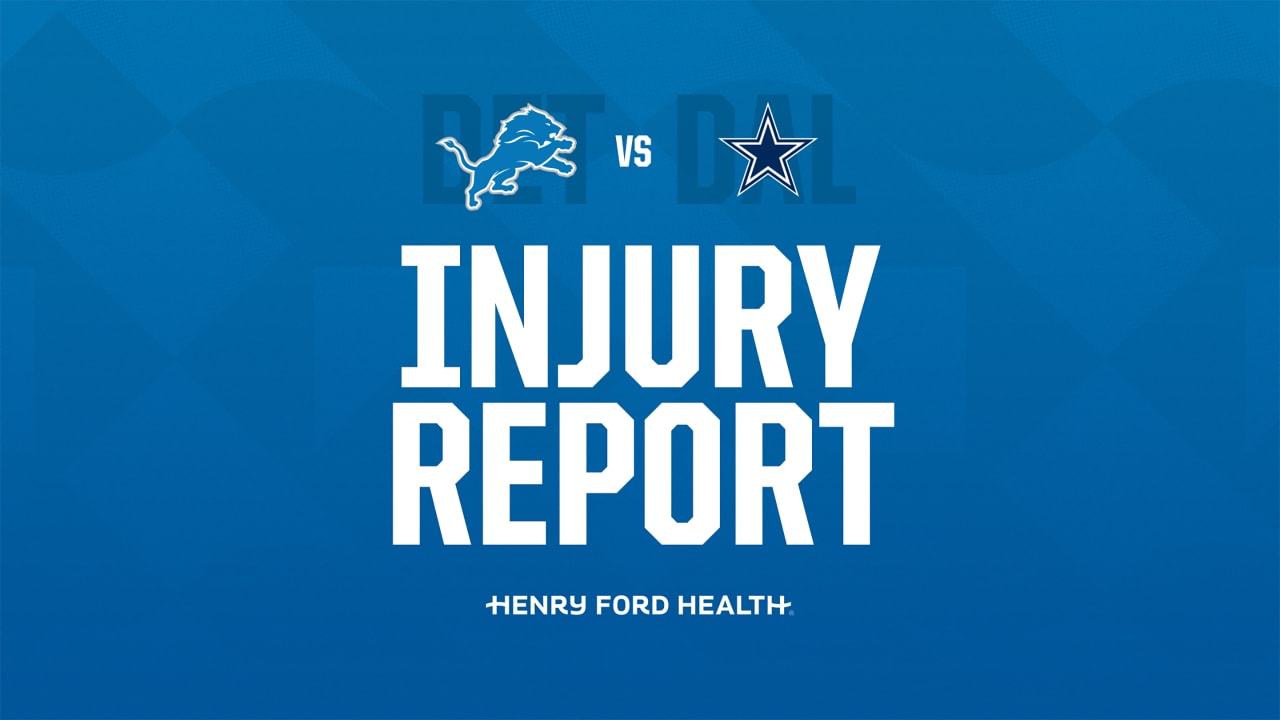 Who's in, Who's out: Cowboys vs Lions Week 7 injury report