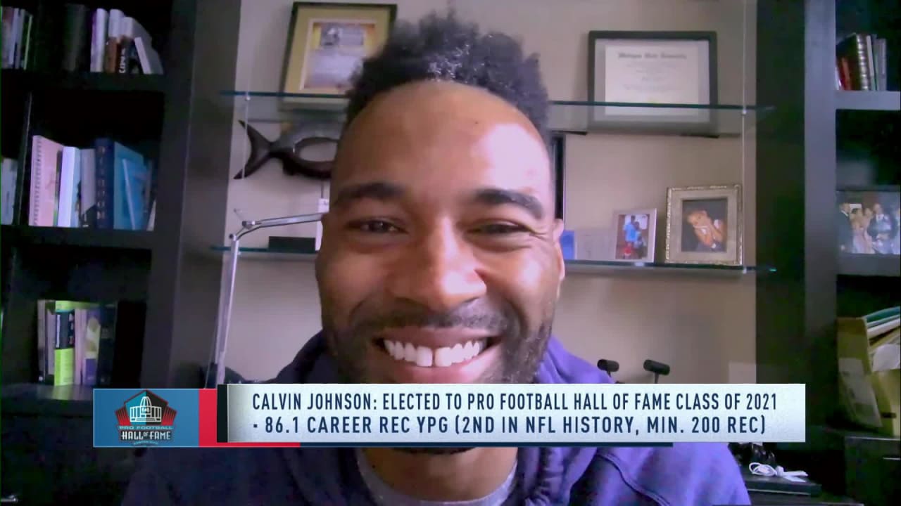 VIDEO: Watch Calvin Johnson receive the news he's a first-ballot Hall of  Famer - Pride Of Detroit