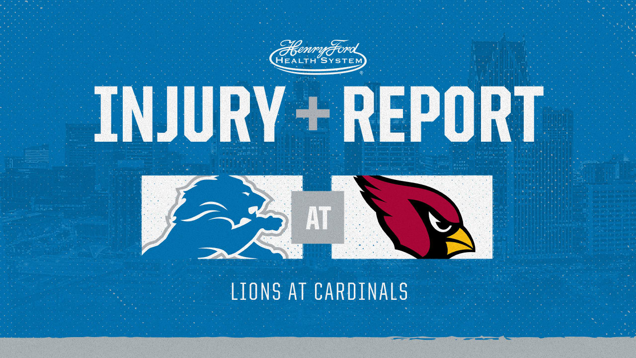 Lions at Cardinals injury report: Sept. 6