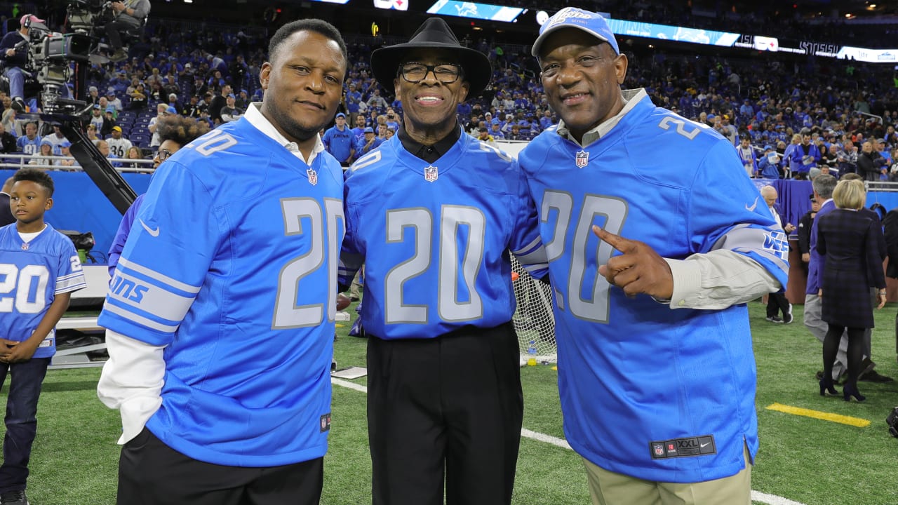 Roaring 20's Autographed Detroit Lions 16x20 Photo - Lem Barney, Billy Sims  & Barry Sanders