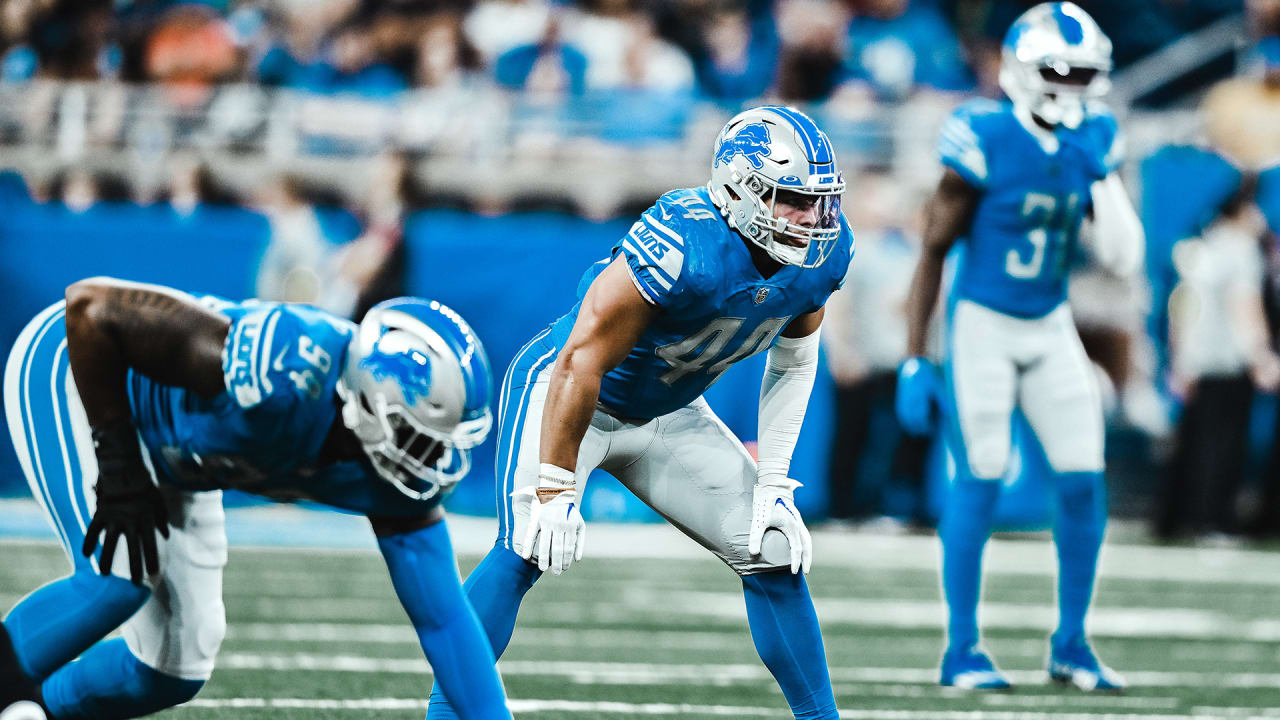 Detroit Lions LB Malcolm Rodriguez inactive vs. Chicago Bears