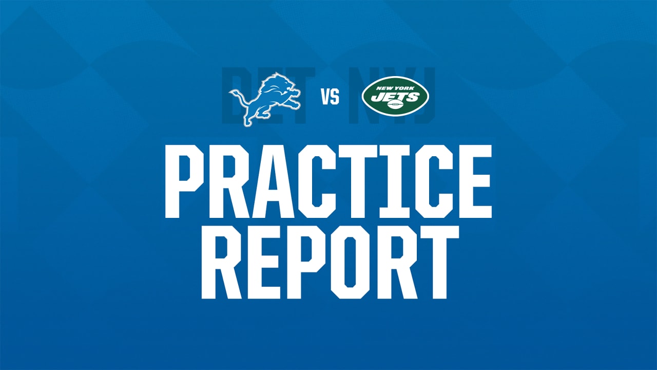 Detroit Lions injury report: Week 15 at New York Jets