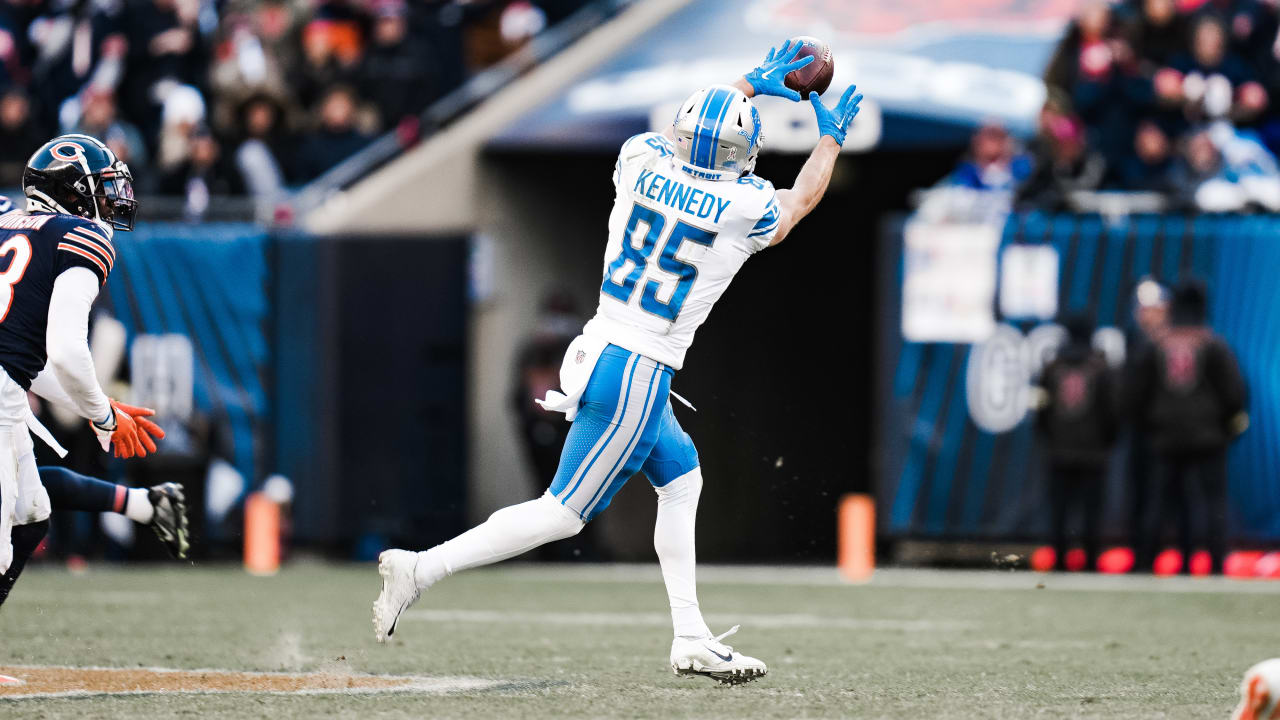 Detroit Lions wide receiver Tom Kennedy (85) makes a catch for a