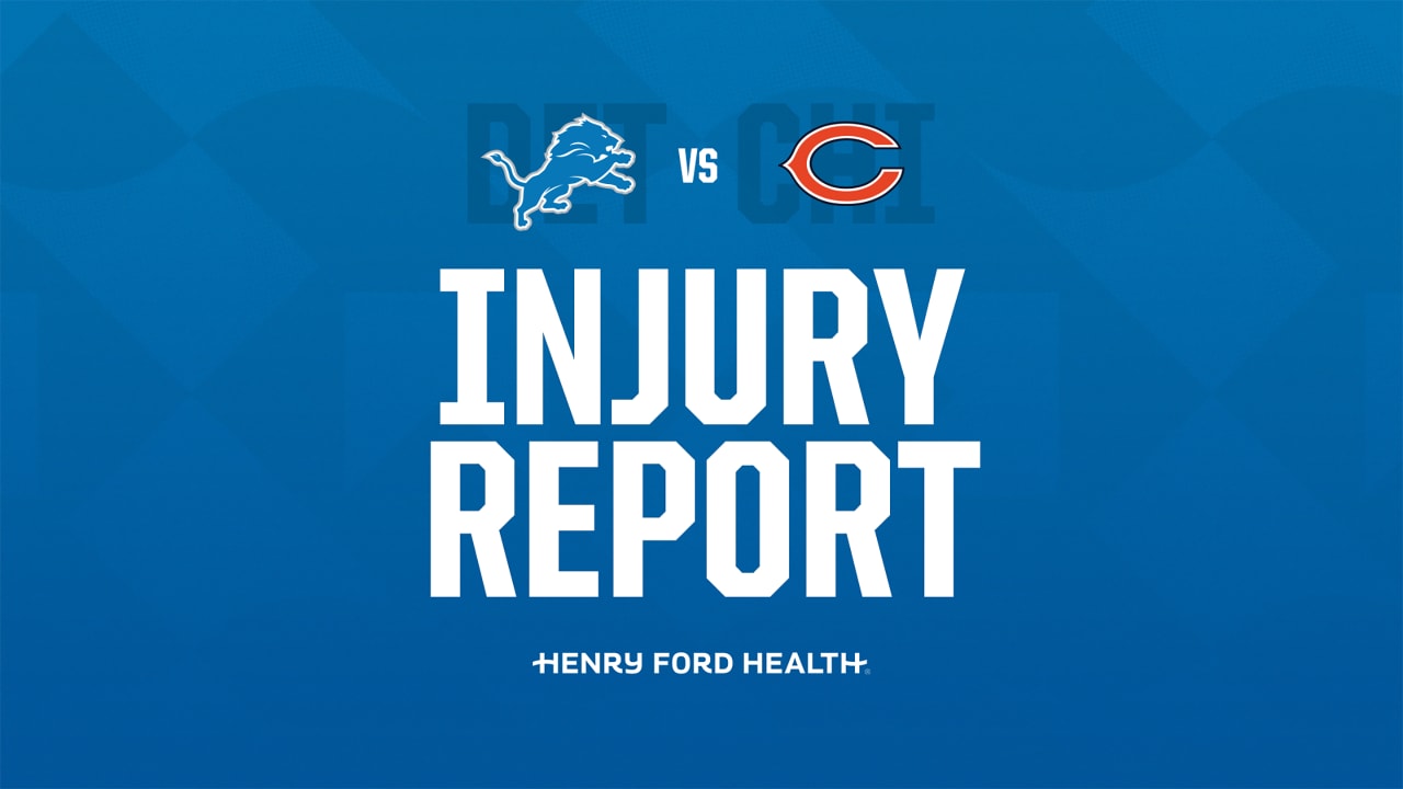 Chicago Bears vs Detroit Lions Week 17 injury report & game