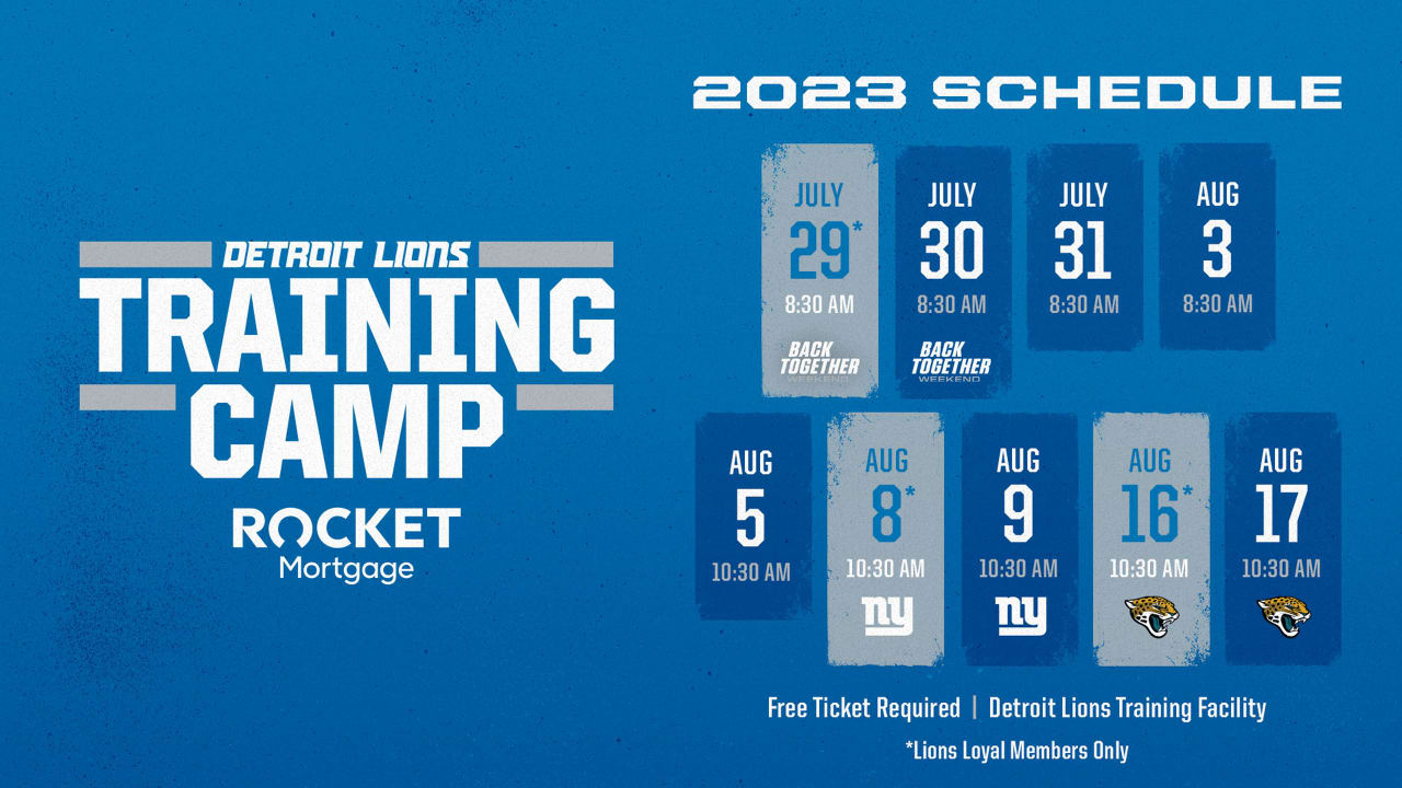 Detroit Lions 2023 Training Camp presented by Rocket Mortgage