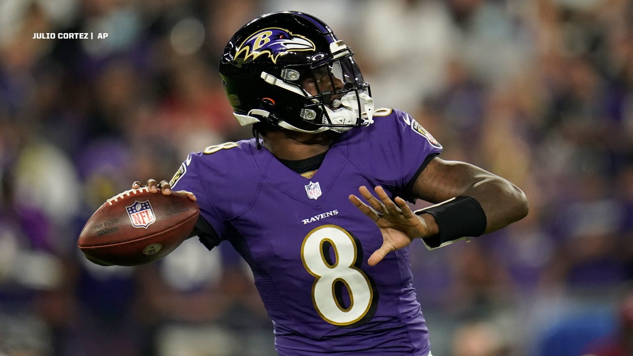 Baltimore Ravens defensive end Calais Campbell (93) looks on between plays  during the first half of an NFL football game against the Kansas City  Chiefs, Sunday, Sept. 19, 2021, in Baltimore. (AP