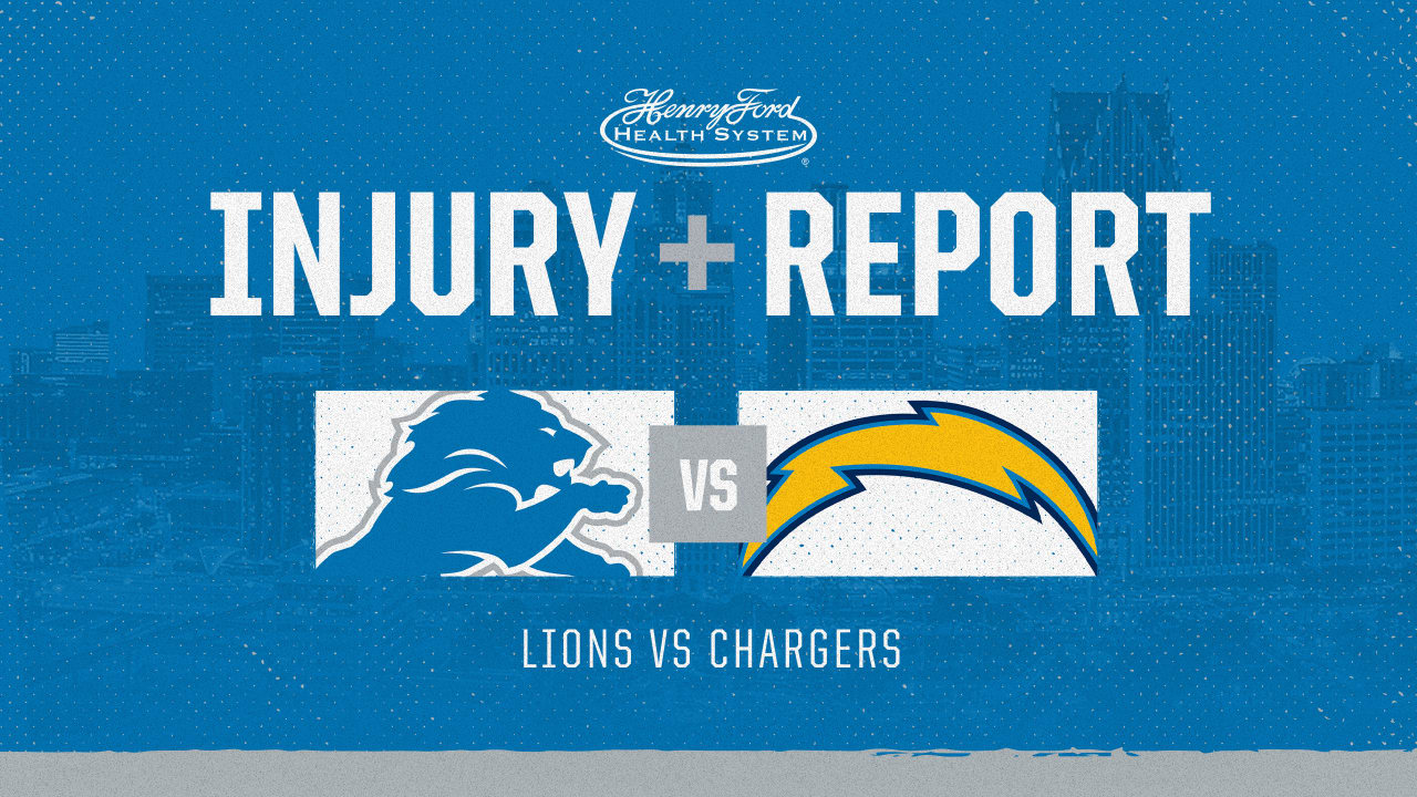 Lions vs. Chargers injury report: Sept. 13