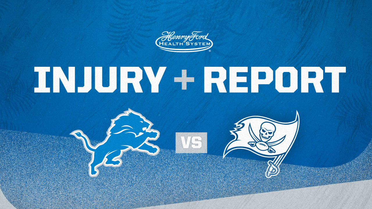 Tampa Bay Buccaneers Vs. Detroit Lions Injury Report & Game ...