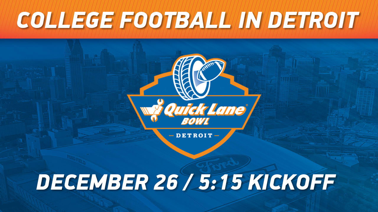 2018 QUICK LANE BOWL SCHEDULED FOR DECEMBER 26