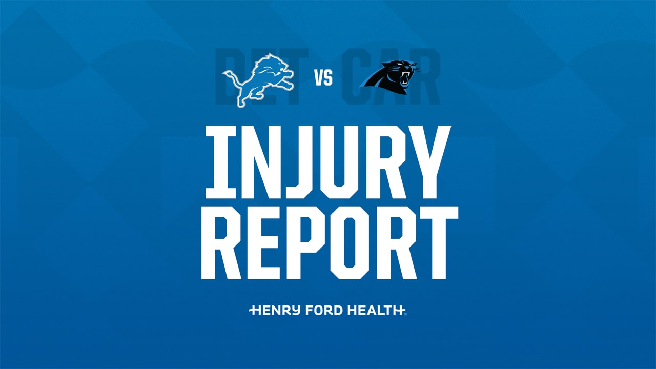 Detroit Lions vs Carolina Panthers Week 16 injury report & game  designations: Thursday, December 22