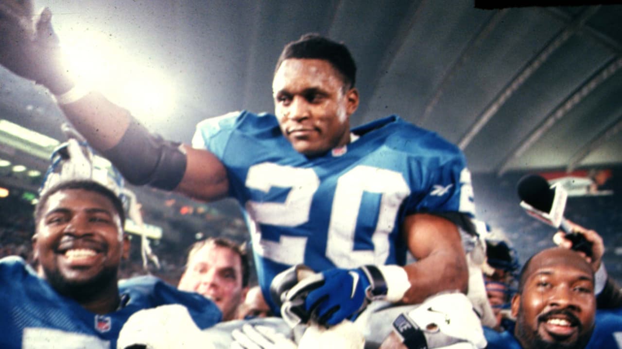 1992 DETROIT LIONS SCHEDULE BARRY SANDERS ON FRONT