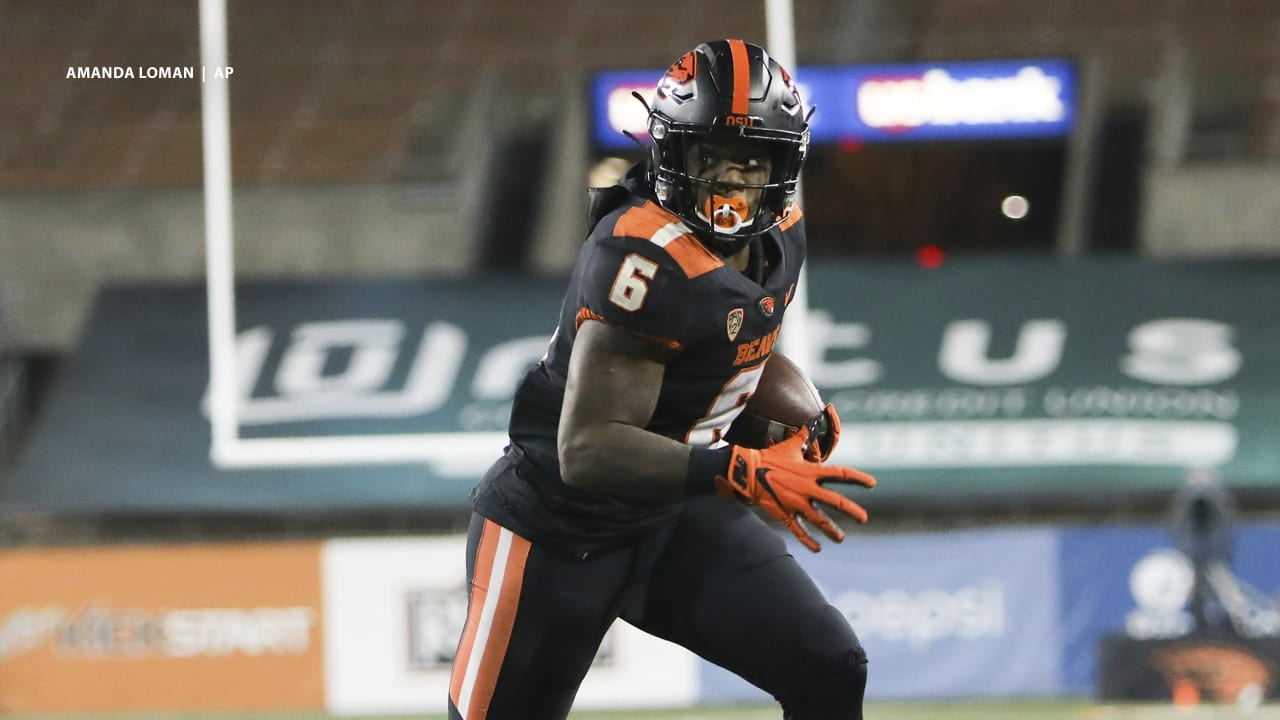 2021 NFL Draft Closer Look Oregon State running back Jermar Jefferson