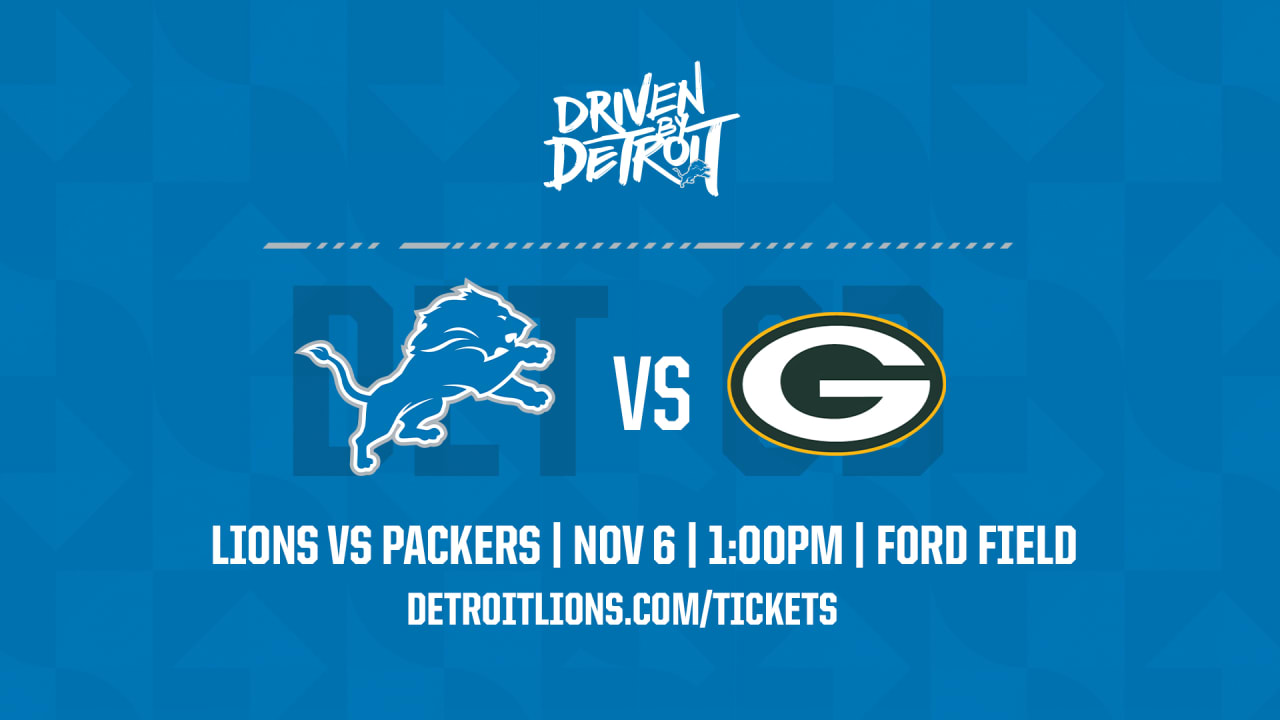 INACTIVES: Green Bay Packers vs Detroit Lions, Sunday November 6