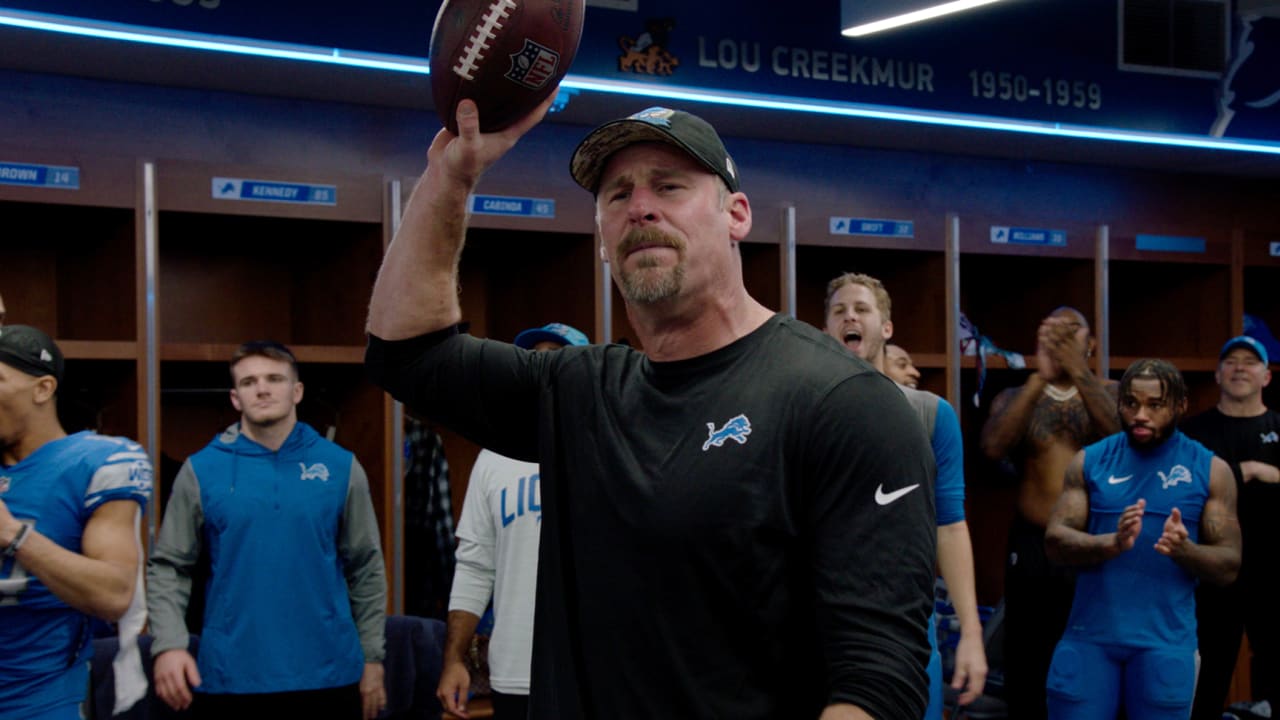 Lions vs. Patriots: Locker Room Celebration, This is how you celebrate  Coach's first win., By Detroit Lions