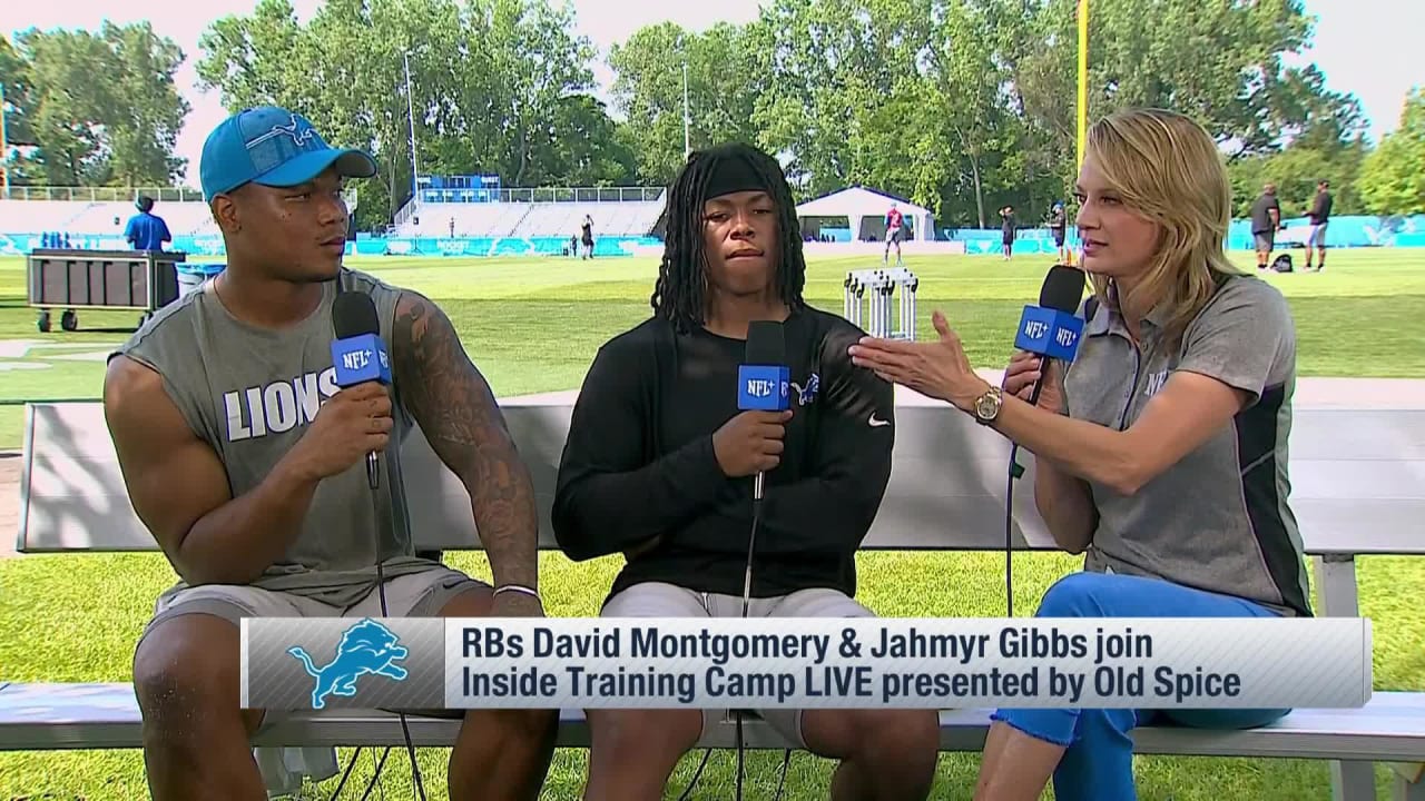 Lions RBs David Montgomery and Jahmyr Gibbs describe their veteran and rookie connection on 'Inside Training Camp Live'