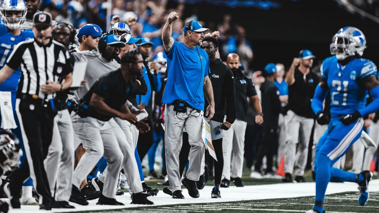 Detroit Lions defensive end John Cominsky (79) is helped off the field in  the second half of an NFL football game against the Atlanta Falcons Sunday,  Sept. 24, 2023, in Detroit. (AP