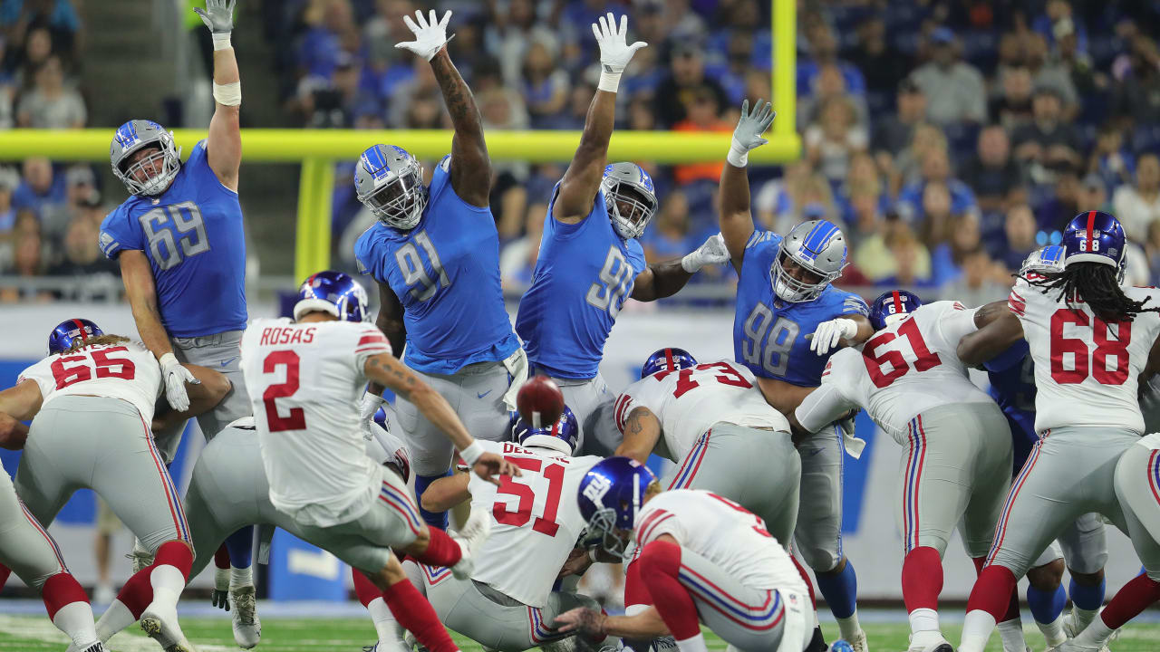 Detroit Lions lose to New York Giants in preseason, 30-17