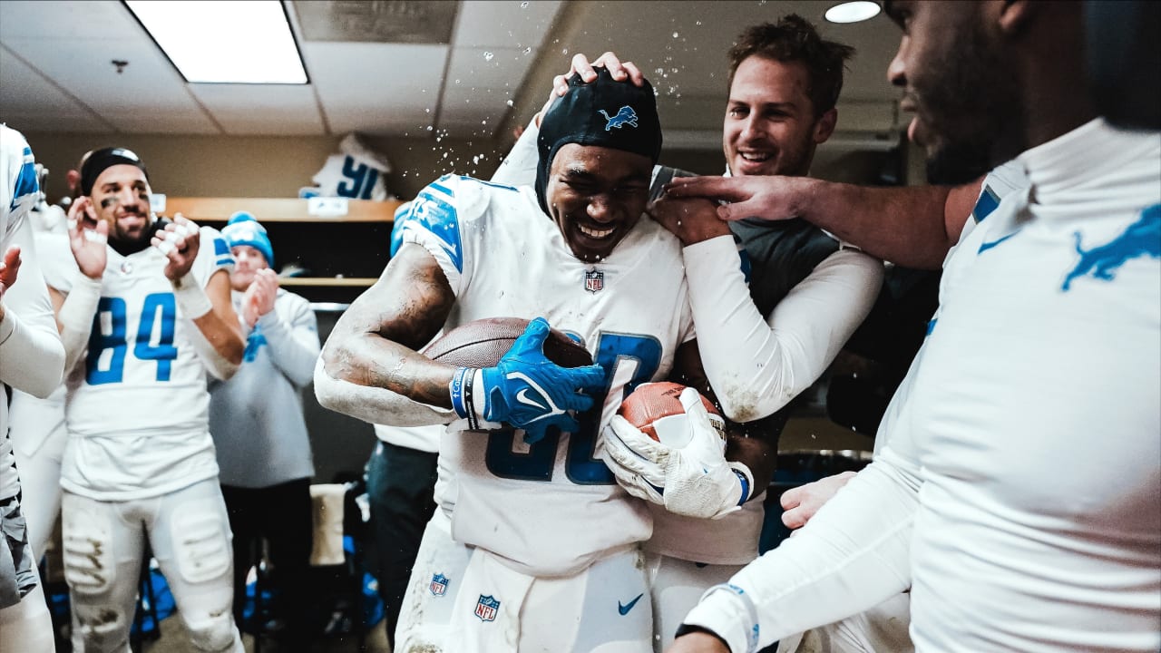 Detroit Lions locker room celebration video: 'That's where