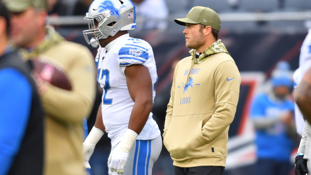 Stafford talks missing Bears game, working to return