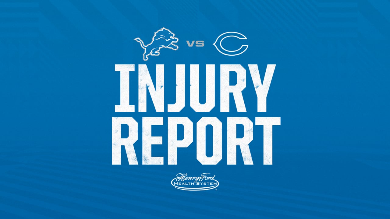 Chicago Bears vs. Detroit Lions Week 12 injury report & game