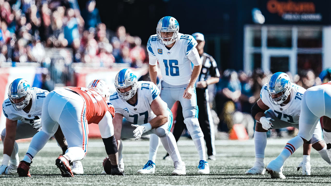 Lions player placed on backboard, taken off field in ambulance