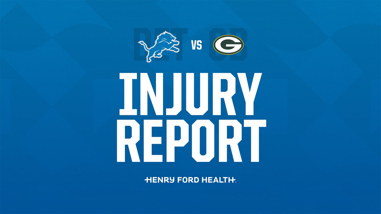 Packers vs. Lions Injury Report — Week 4