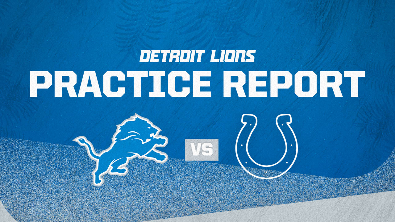 Indianapolis Colts vs. Detroit Lions practice report: Thursday, Oct. 29