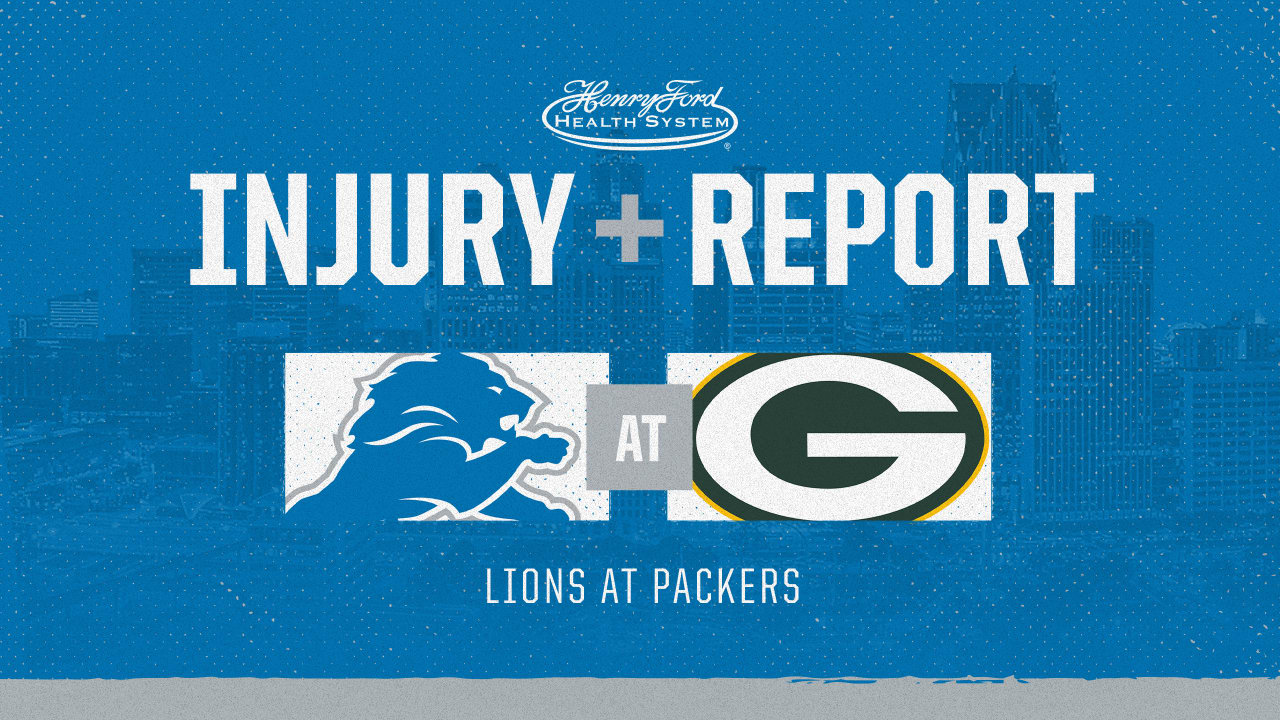 Packers-Lions Injury Report