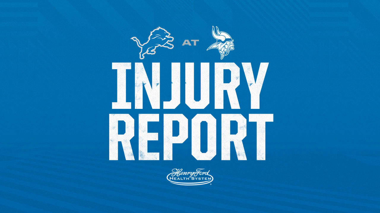 Detroit Lions vs. Minnesota Vikings Week 4 injury report & game  designations: Friday, October 8