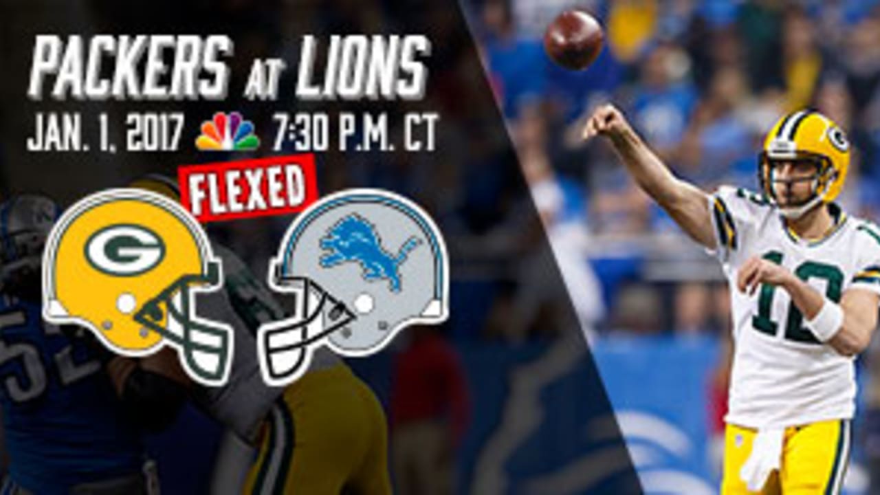 Packers-Lions flexed to Sunday Night Football, Packers