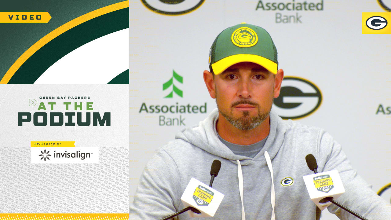 Green Bay Packers head coach Matt LaFleur discusses Packers training camp  regime