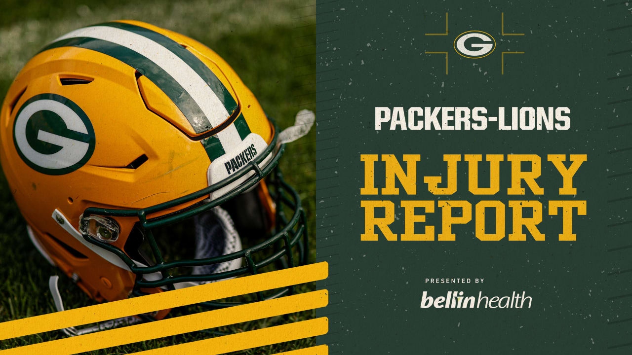 Packers, Lions release injury report ahead of Thursday Night Football