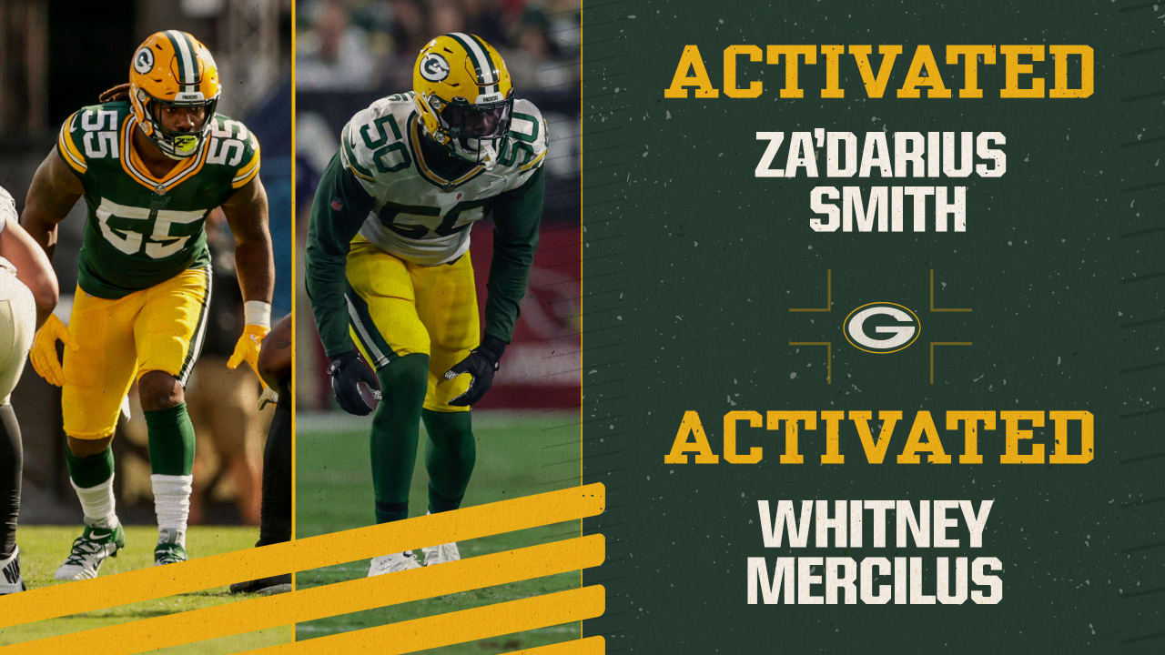 Packers activate LBs Za'Darius Smith, Whitney Mercilus off injured reserve