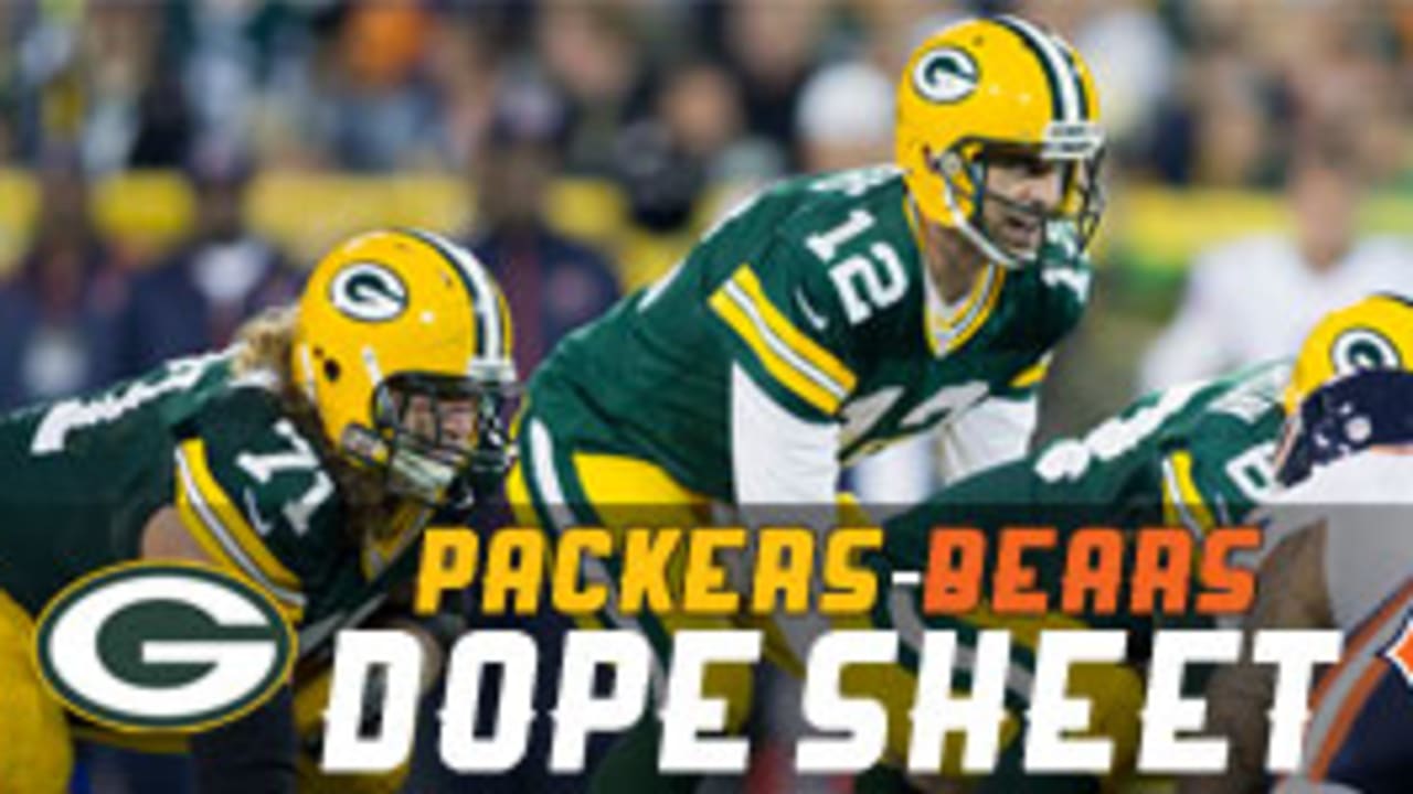 Dope Sheet: Packers play at division-foe Bears