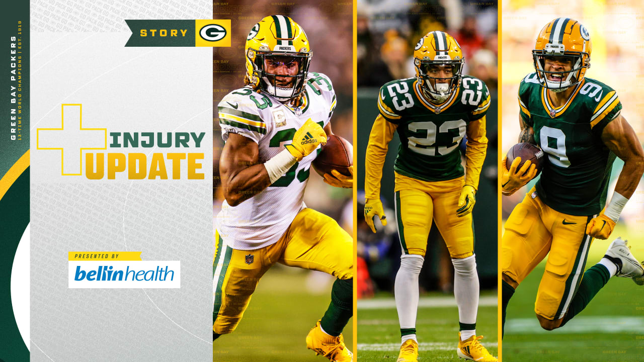 Packers list RB Aaron Jones, WR Christian Watson, CB Jaire