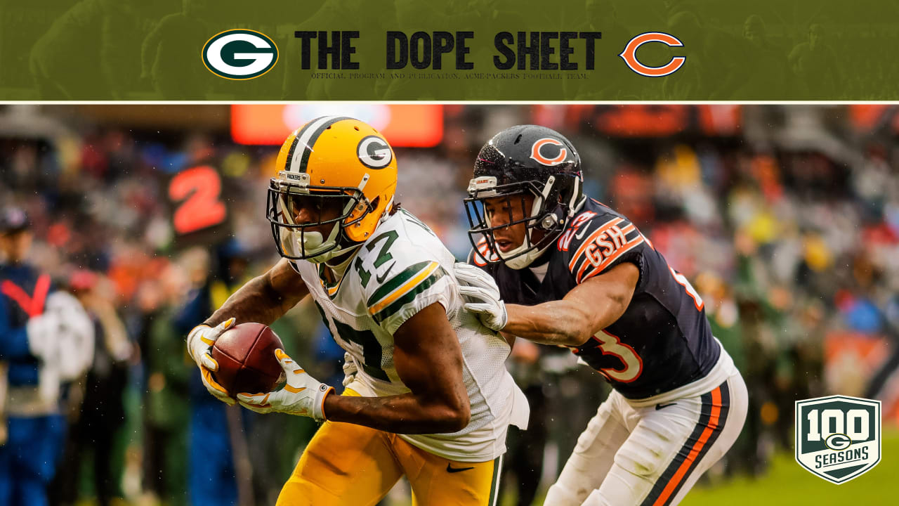 Dope Sheet: Packers open the season at the Bears