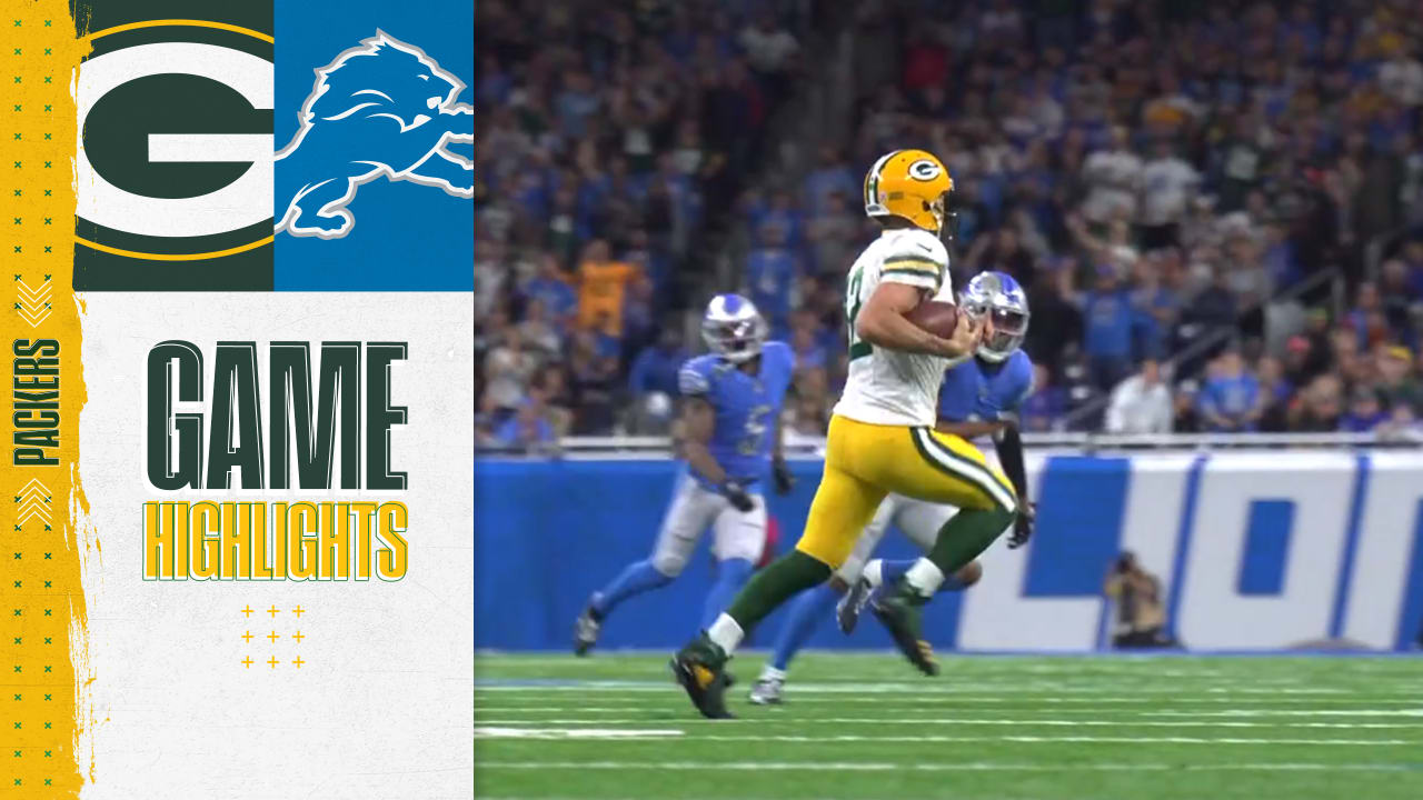 Aaron Rodgers flashes speed on 16-yard scramble | Packers vs. Lions