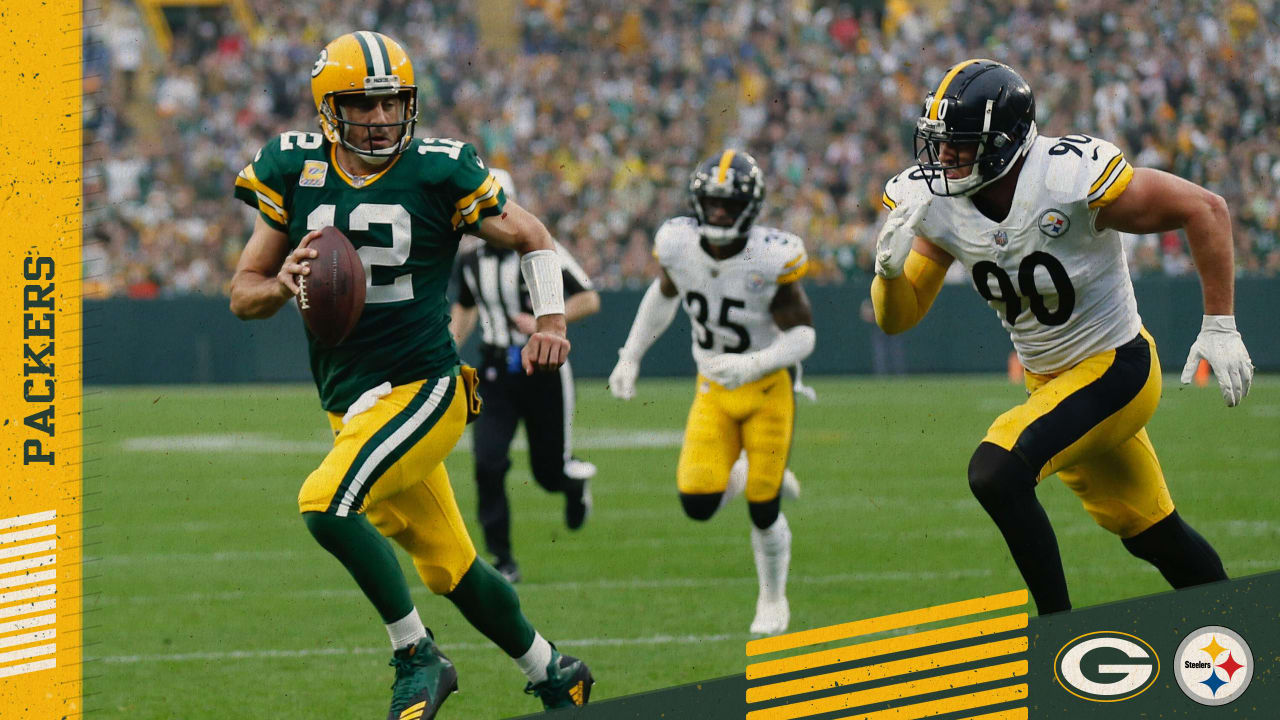 Packers QB Aaron Rodgers runs for first TD of 2021 to tie game with Steelers