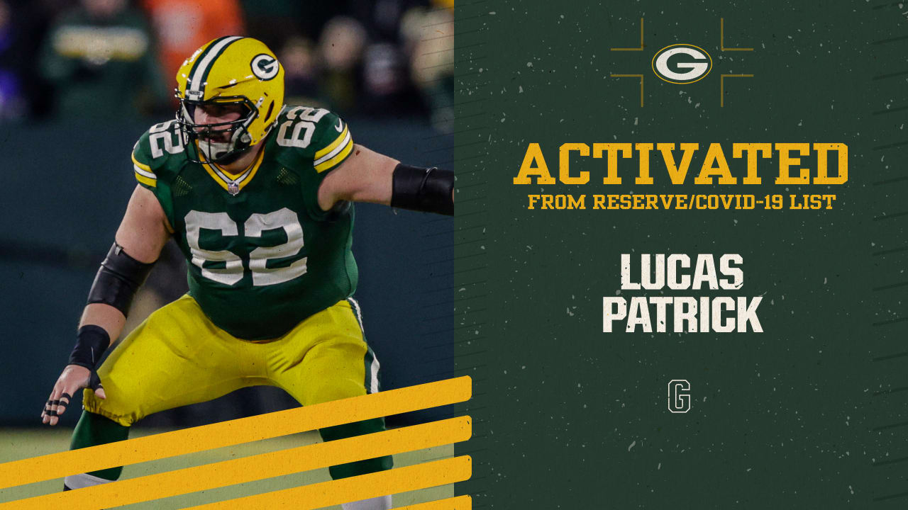 Packers activate G Lucas Patrick off reserve/COVID-19 list